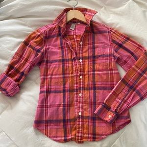 💖 Lucky Brand Pink & Orange Warm Flannel